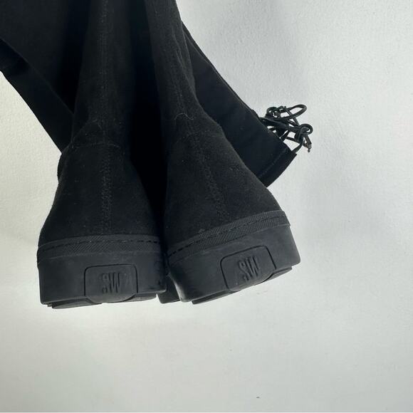 Stuart Weitzman Size 7 Black Suede Over The Knee Platform 'Playtime' Boots - Picture 11 of 16